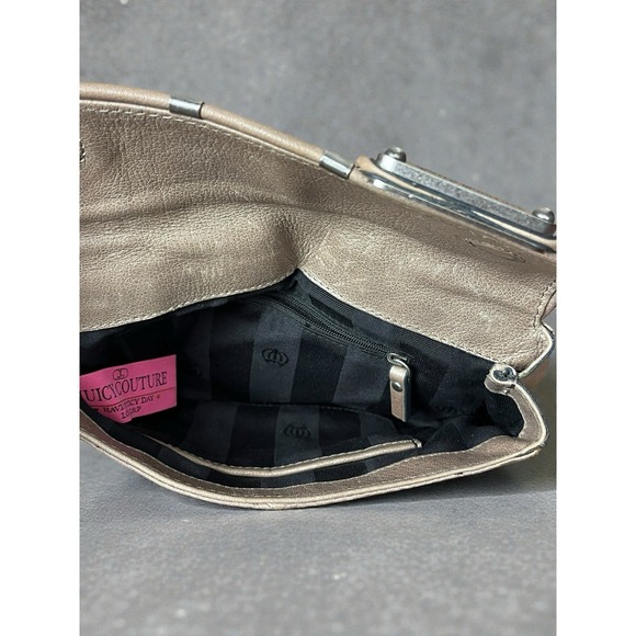 Vintage Juicy Couture Beige Leather Clutch Hand Purse 10\